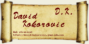 David Kokorović vizit kartica